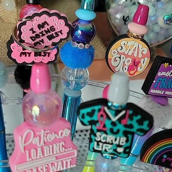 Colorful Focal Bead Pens Set of 6 - Picture 3 of 4